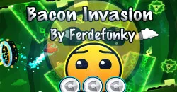 PLay Geometry Dash Bacon Invasion now!