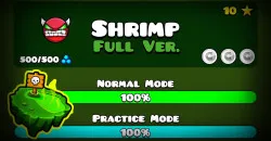 PLay Geometry Dash Shrimp now!