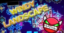 PLay Geometry Dash Windy Landscape now!