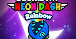 PLay Geometry Neon Dash Rainbow now!