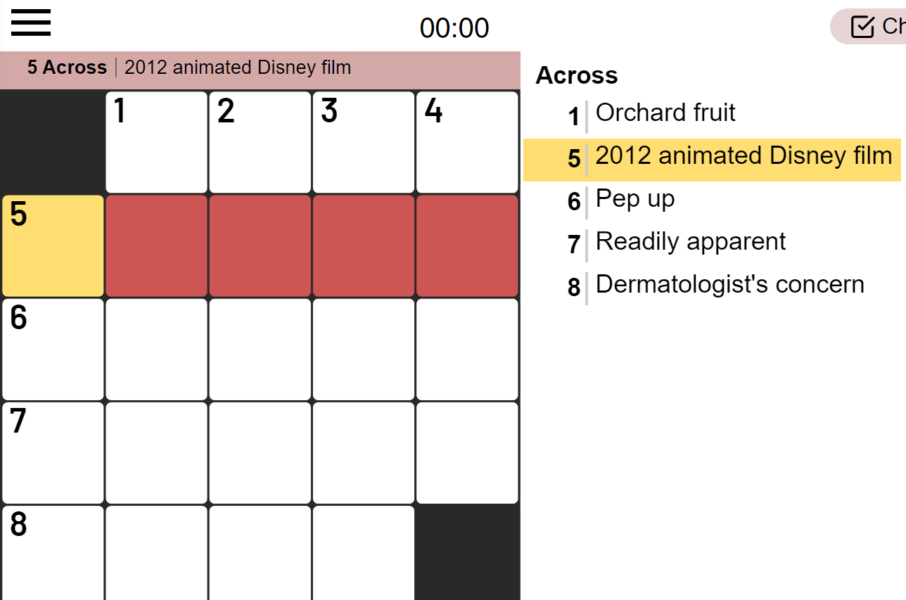 Mini Crossword