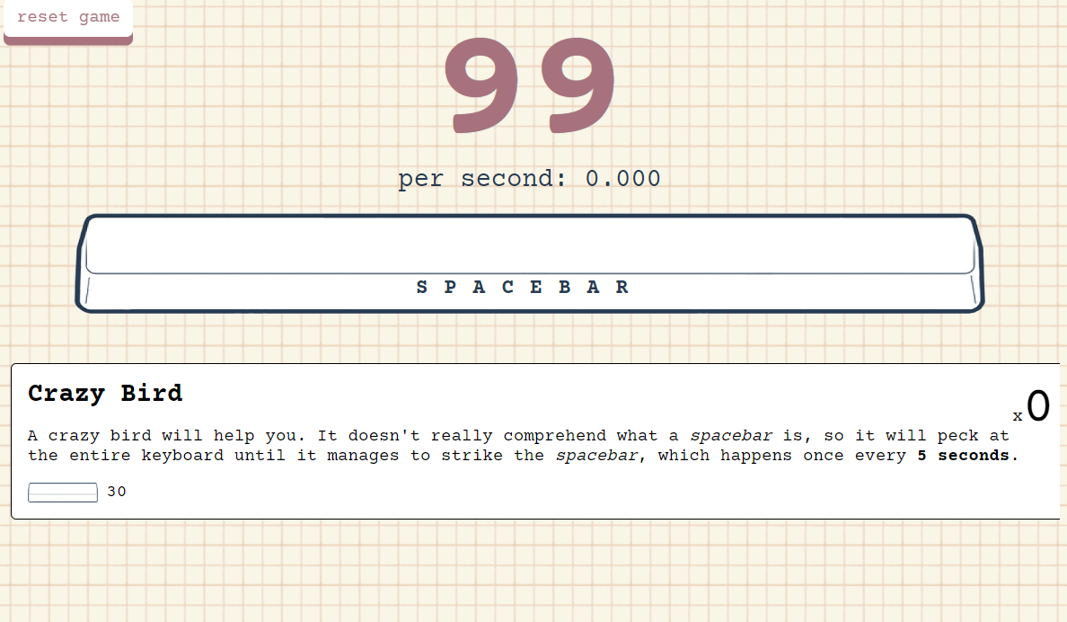 Spacebar Clicker